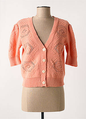 Gilet manches courtes orange C'EST BEAU LA VIE pour femme