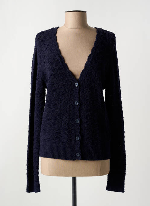 Gilet manches longues stretch bleu C'EST BEAU LA VIE femme