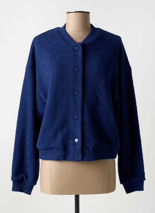 Blouson col v bleu C'EST BEAU LA VIE femme