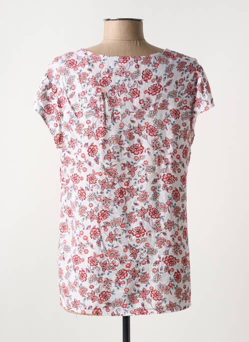 Blouse tissage popeline manches courtes rouge C'EST BEAU LA VIE femme
