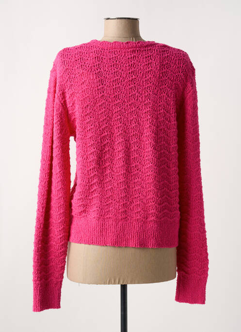 Gilet manches longues rose C'EST BEAU LA VIE pour femme