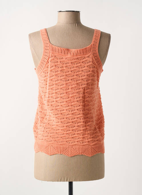 Gilet sans manche orange C'EST BEAU LA VIE pour femme