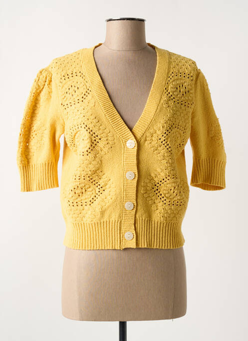 Gilet manches courtes jaune C'EST BEAU LA VIE pour femme