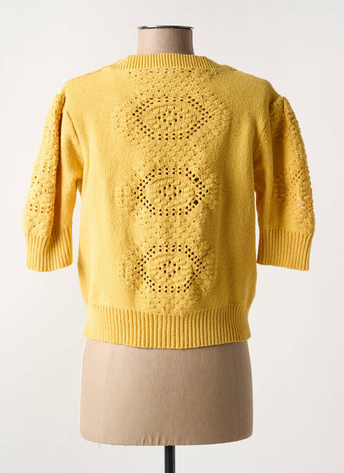 Gilet manches courtes jaune C'EST BEAU LA VIE pour femme