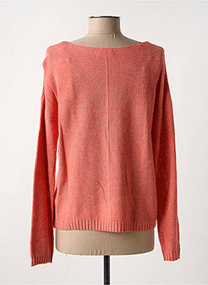 Pull coupe cintrée manches longues orange C'EST BEAU LA VIE femme