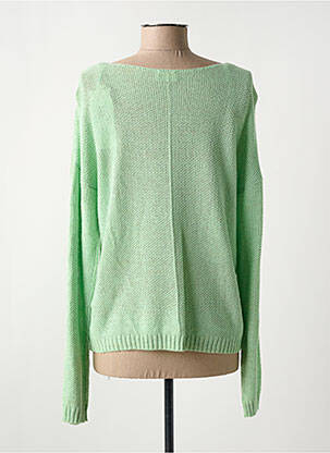 Pull coupe cintrée manches longues vert C'EST BEAU LA VIE femme