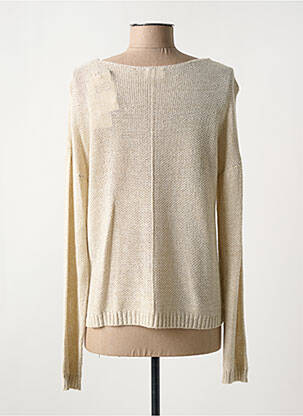Pull coupe cintrée manches longues beige C'EST BEAU LA VIE femme
