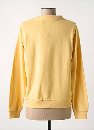 Sweat-shirt tissage jersey manches longues jaune C'EST BEAU LA VIE femme
