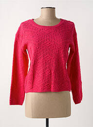Pull coupe cintrée manches longues rose C'EST BEAU LA VIE femme
