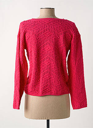 Pull coupe cintrée manches longues rose C'EST BEAU LA VIE femme