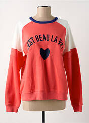 Sweat-shirt orange C'EST BEAU LA VIE pour femme seconde vue