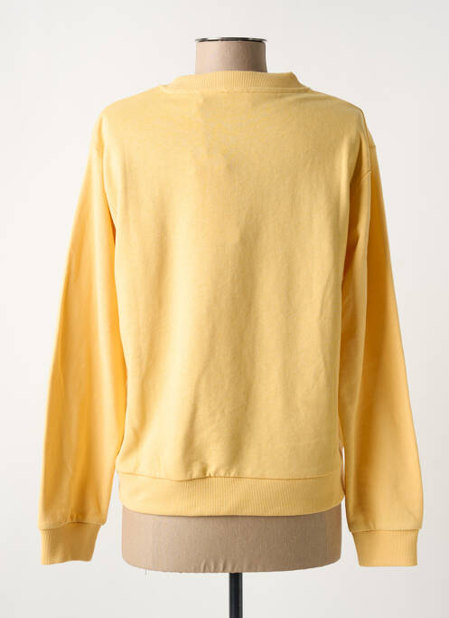 Sweat-shirt tissage jersey manches longues jaune C'EST BEAU LA VIE femme