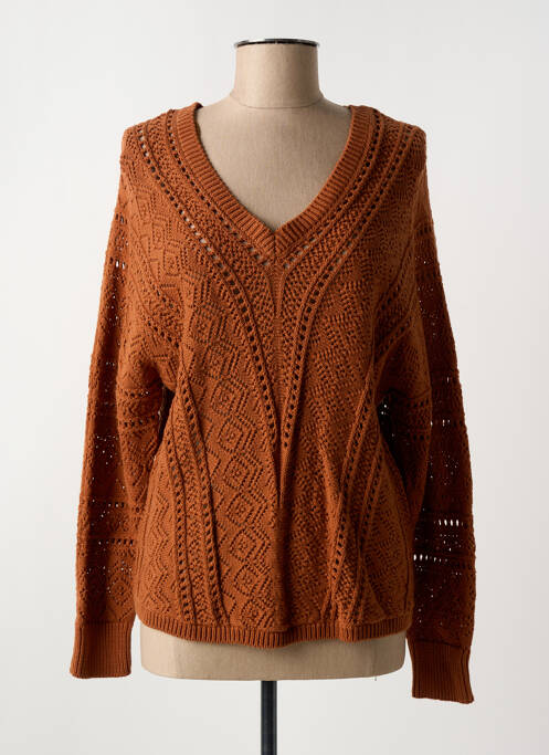 Pull marron C'EST BEAU LA VIE pour femme