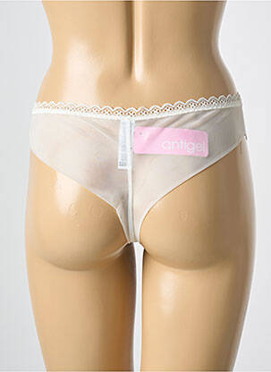 Tanga légère et transparente blanc ANTIGEL femme