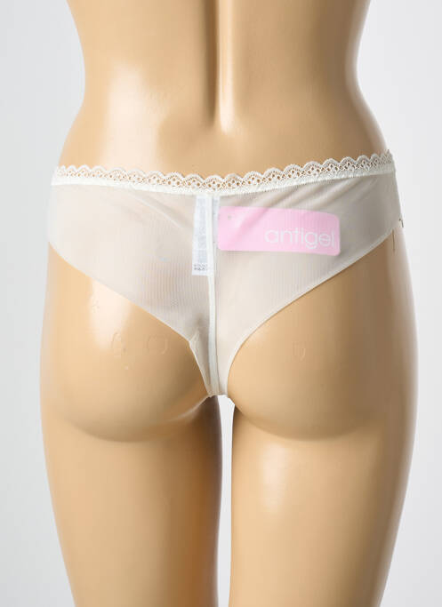 Tanga blanc ANTIGEL pour femme