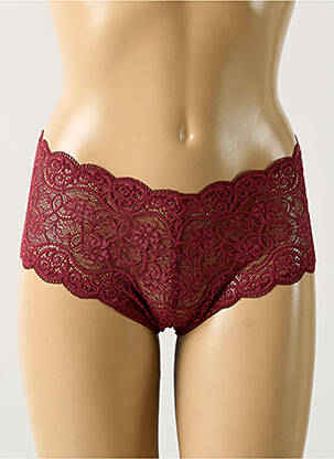 Shorty tissage satiné rouge TRIUMPH femme