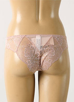 Tanga tissage dentelle rose TRIUMPH femme