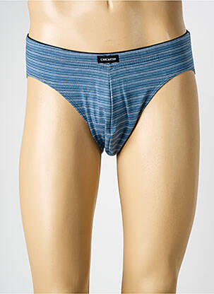 Slip imprimé rayures bleu CECEBA homme