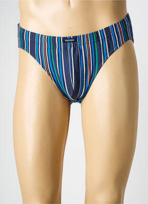 Slip imprimé rayures bleu CECEBA homme