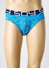 Slip imprimé fantaisie bleu SOY homme