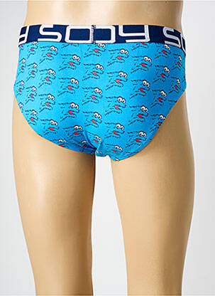 Slip imprimé fantaisie bleu SOY homme