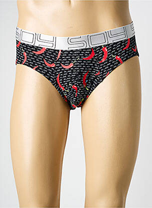 Slip imprimé fantaisie noir SOY homme