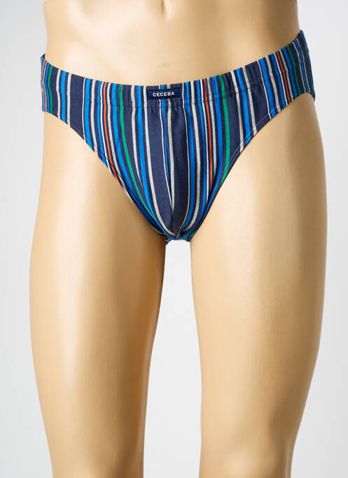 Slip imprimé rayures bleu CECEBA homme