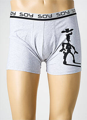 Boxer sérigraphie floquée gris SOY homme