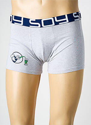 Boxer sérigraphie floquée gris SOY homme