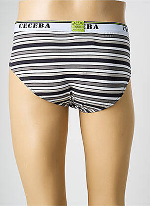 Slip imprimé rayures gris CECEBA homme