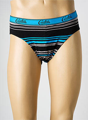 Slip imprimé rayures noir CECEBA homme