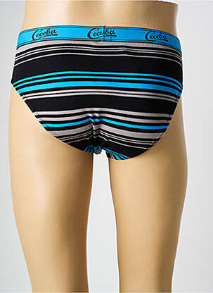 Slip imprimé rayures noir CECEBA homme