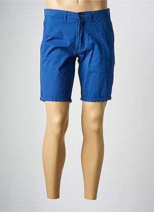 Bermuda coupe droite bleu CAMBRIDGE homme