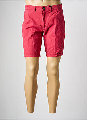 Bermuda coupe droite rouge CAMBRIDGE homme