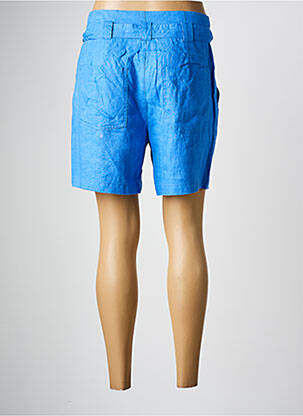Short tissage denim taille haute bleu C'EST BEAU LA VIE femme