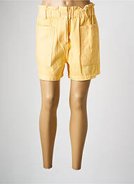 Short fermeture zippée sous rabat boutonné jaune C'EST BEAU LA VIE femme