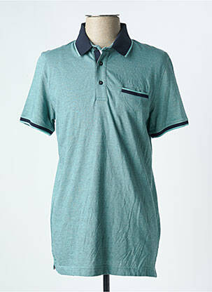 Polo tissage chiné manches courtes vert CAMBRIDGE homme