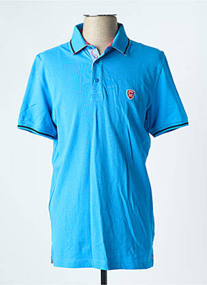 Polo stretch manches courtes bleu CAMBRIDGE homme