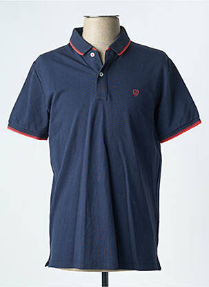 Polo stretch manches courtes bleu CAMBRIDGE homme