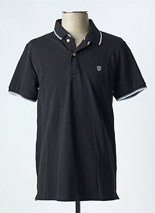 Polo stretch manches courtes noir CAMBRIDGE homme