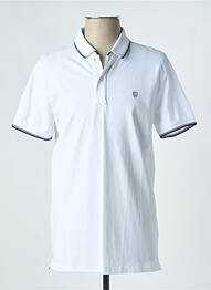 Polo stretch manches courtes blanc CAMBRIDGE homme