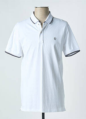 Polo stretch manches courtes blanc CAMBRIDGE homme