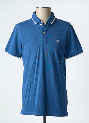 Polo stretch manches courtes bleu fonce CAMBRIDGE homme