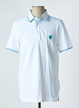 Polo stretch manches courtes blanc CAMBRIDGE homme