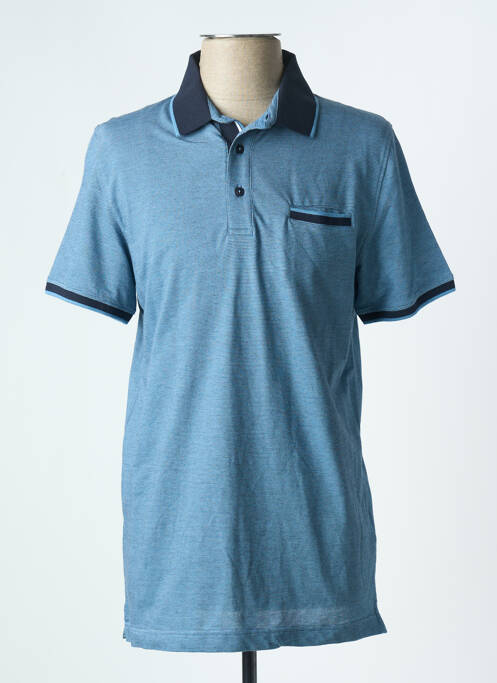 Polo stretch manches courtes bleu CAMBRIDGE homme