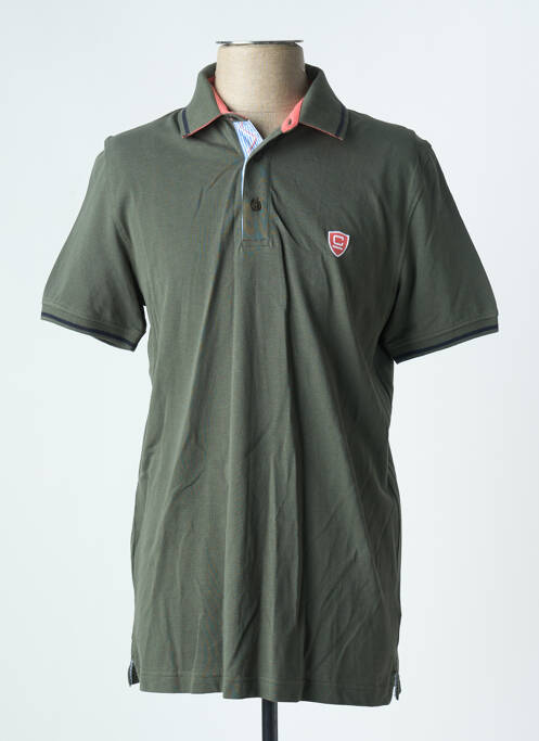 Polo stretch manches courtes vert fonce CAMBRIDGE homme