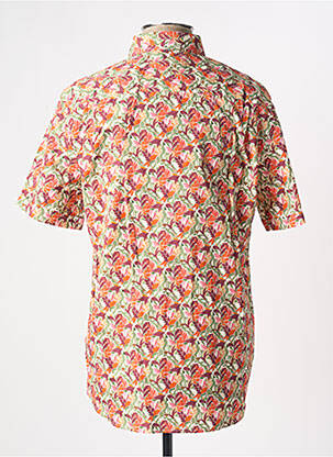Chemise manches courtes imprimé fantaisie orange CAMBRIDGE homme