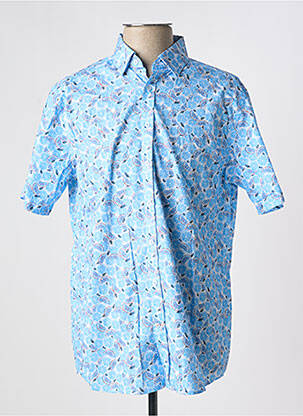 Chemise manches courtes imprimé fantaisie bleu CAMBRIDGE homme