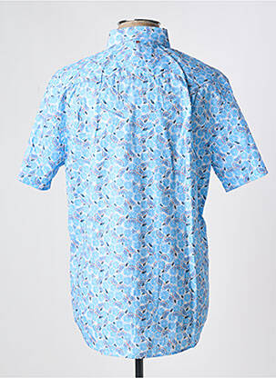 Chemise manches courtes imprimé fantaisie bleu CAMBRIDGE homme