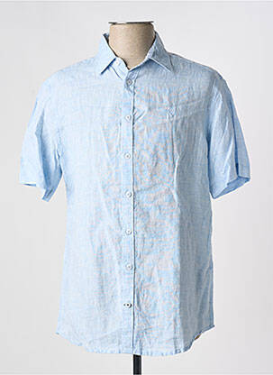Chemise manches courtes coupe cintrée bleu CAMBRIDGE homme